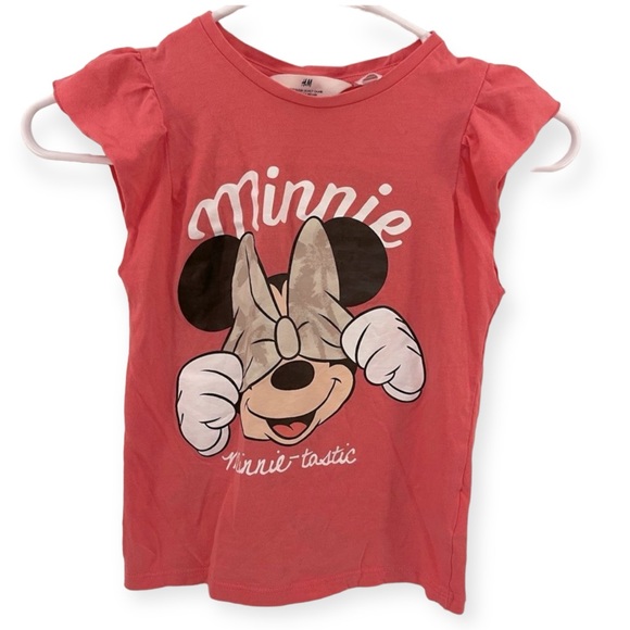 H&M Girls Disney Minnie Mouse T-shirt Size‎ 6X/7 - Picture 1 of 3